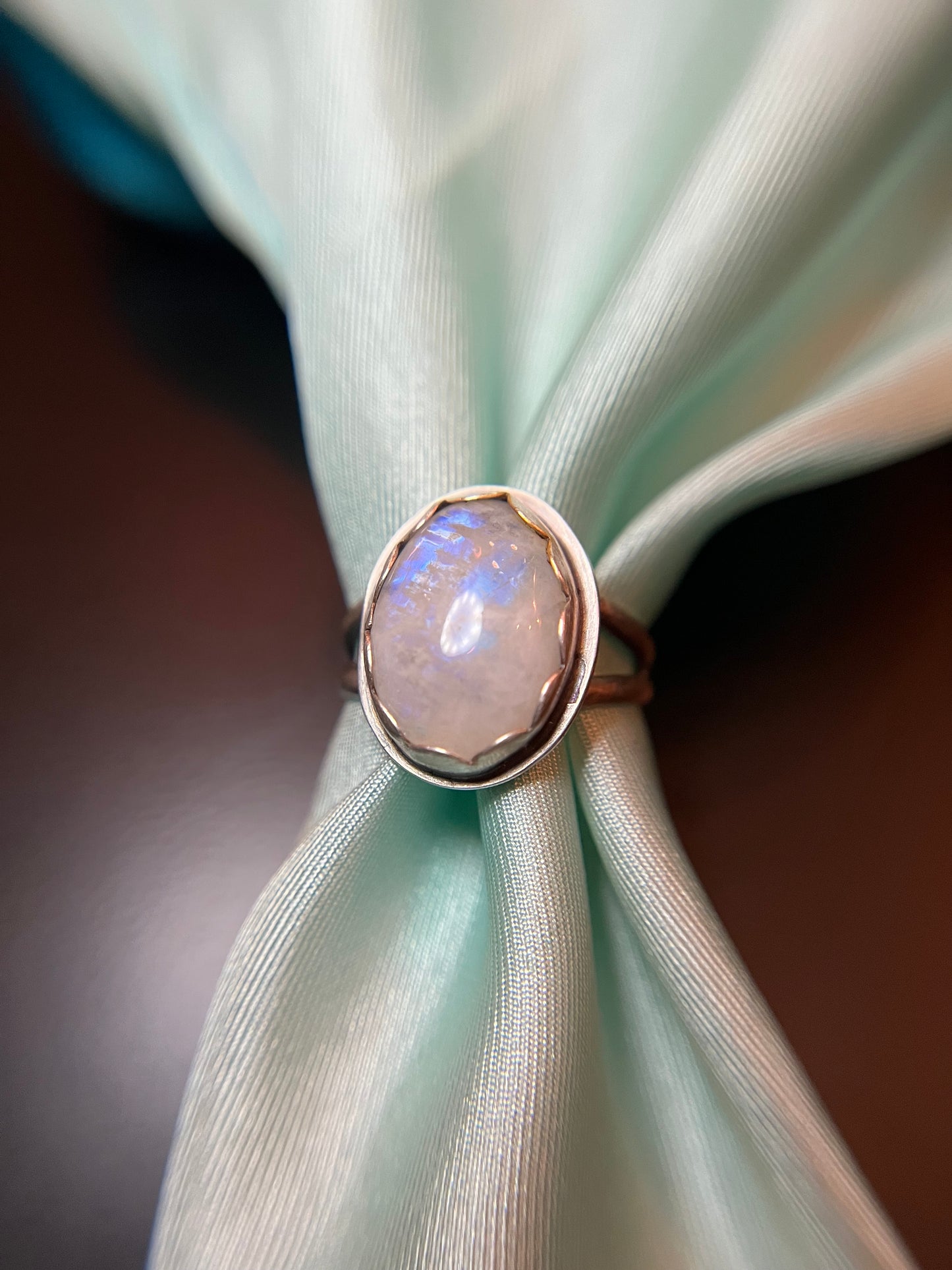 Moonstone set in a Sterling Silver Ring