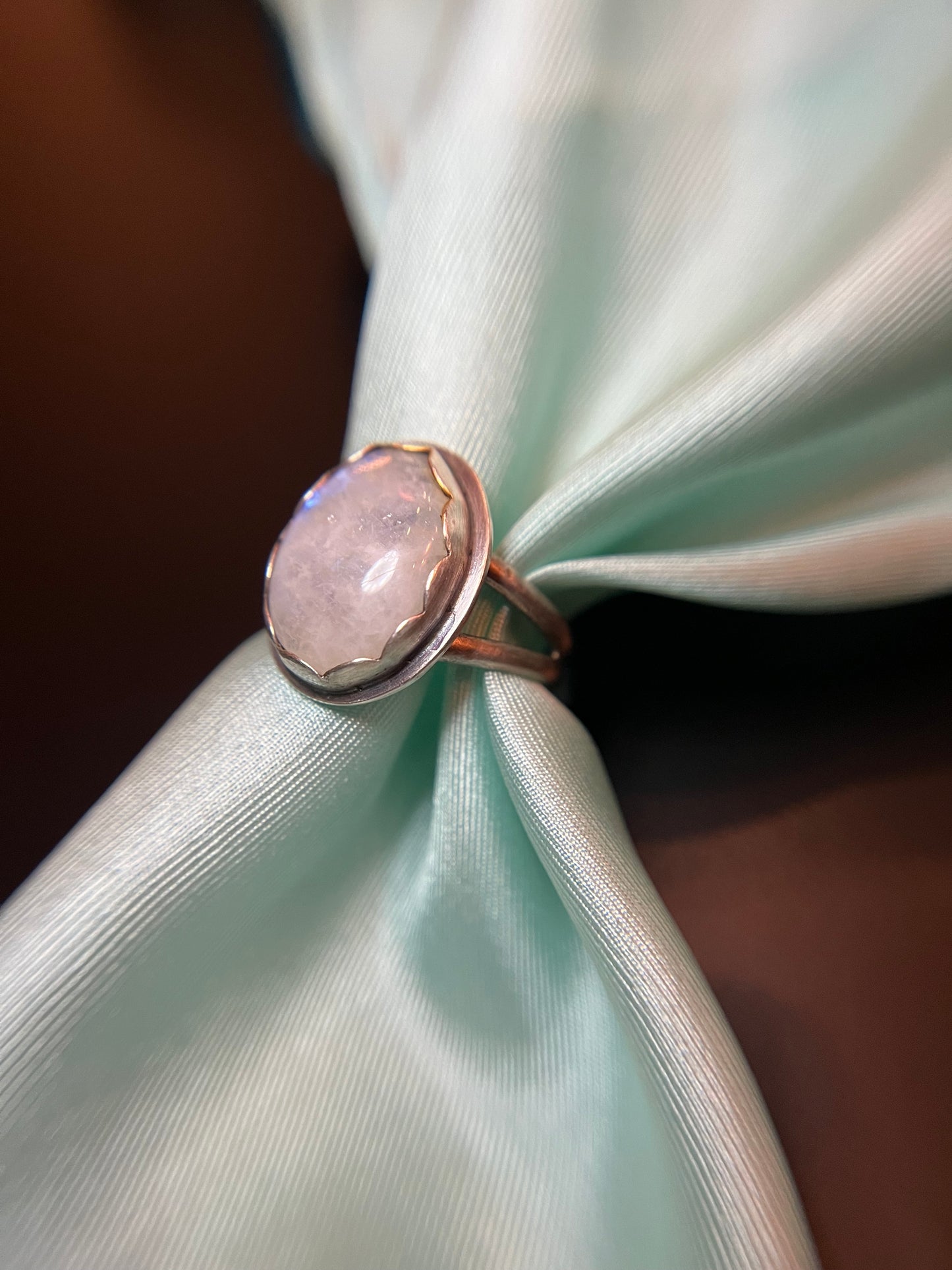 Moonstone set in a Sterling Silver Ring