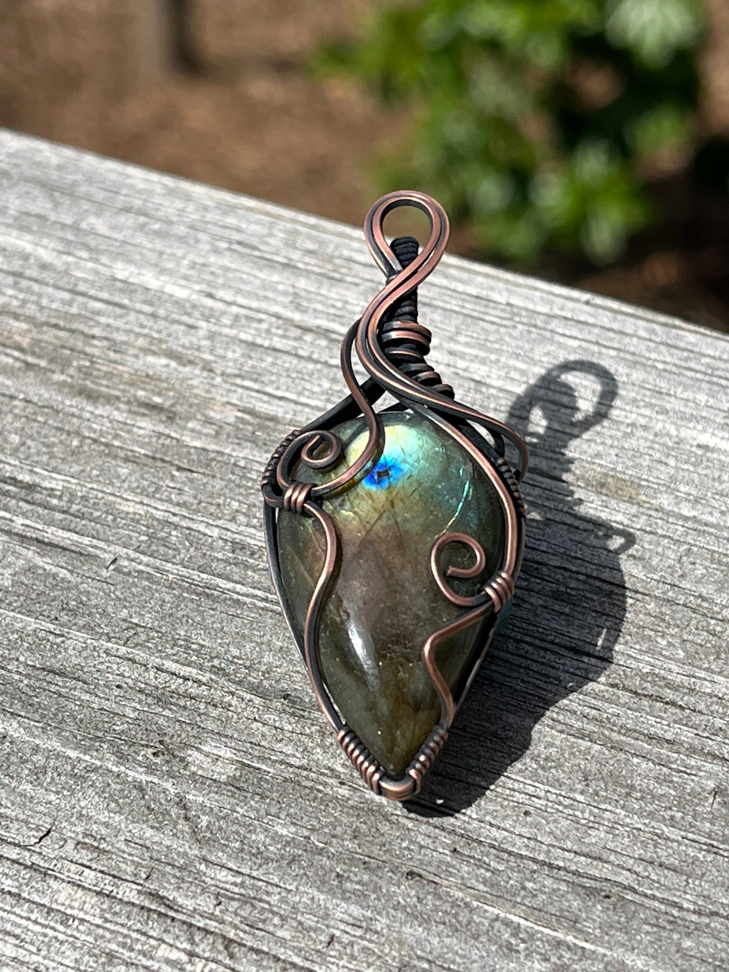 Labradorite Gemstone and Copper