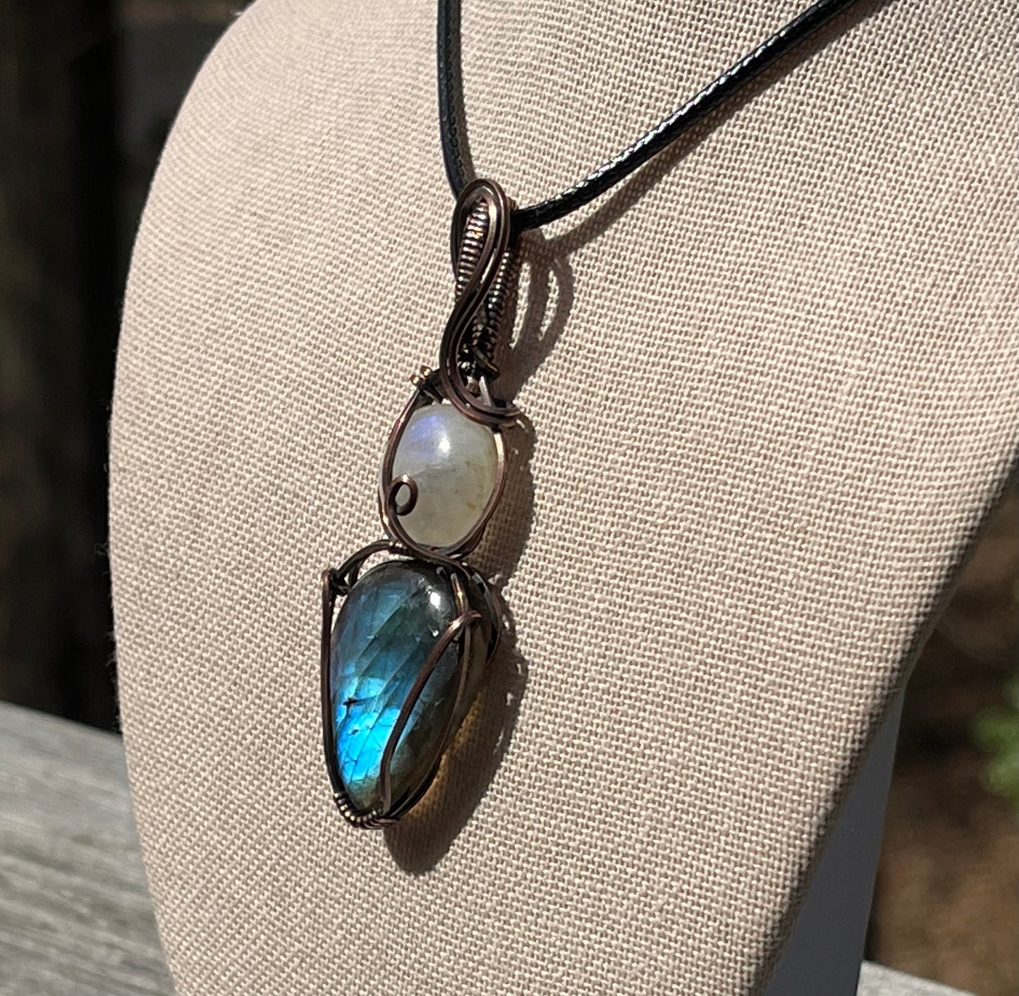 Labradorite and Moonstone Pendant