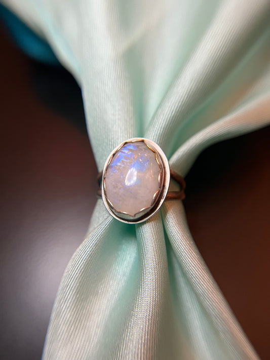 Moonstone set in a Sterling Silver Ring