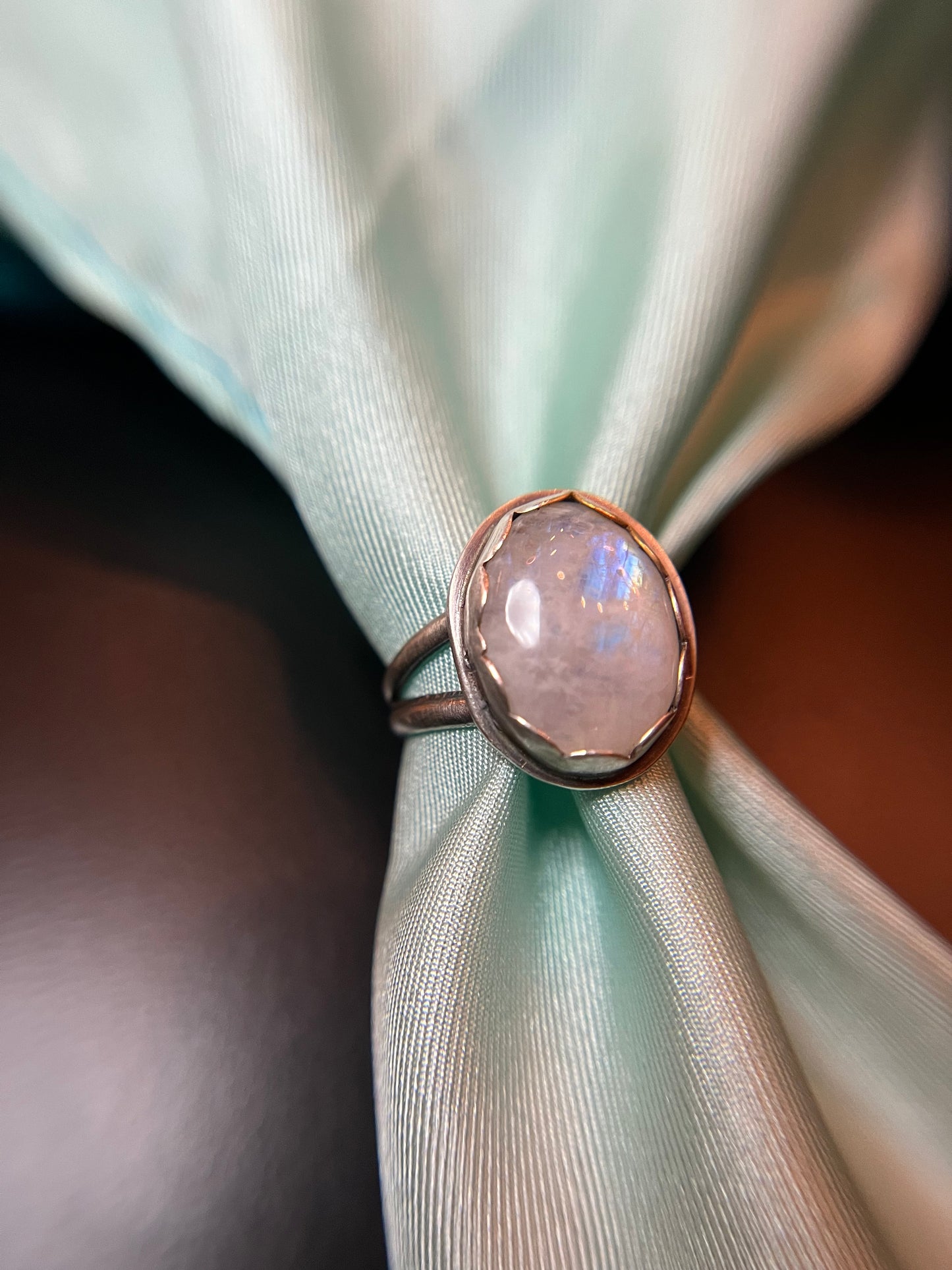 Moonstone set in a Sterling Silver Ring