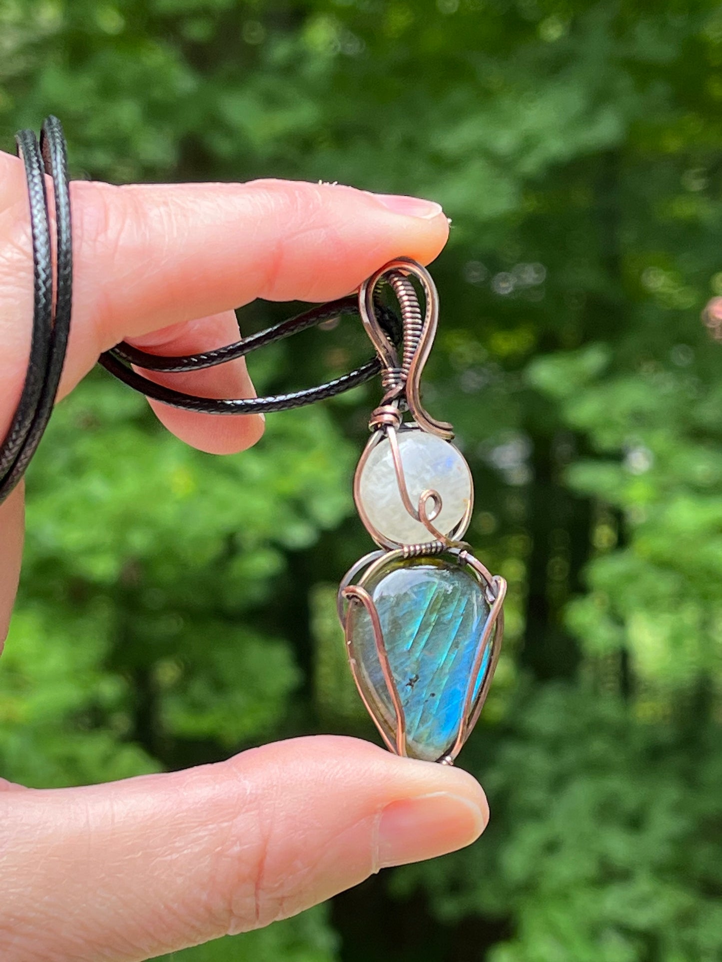 Labradorite and Moonstone Pendant